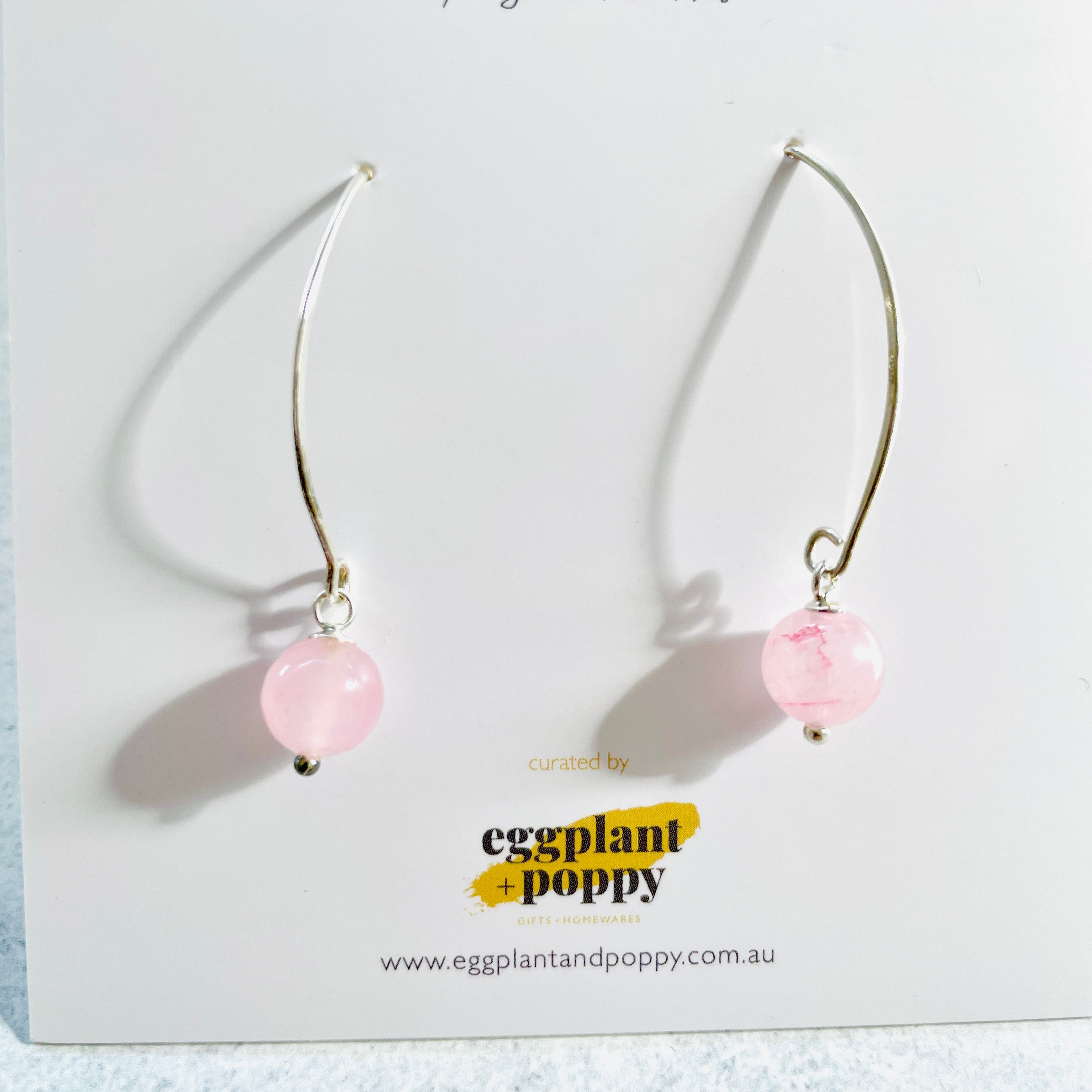 Rose Quartz Drop Earring