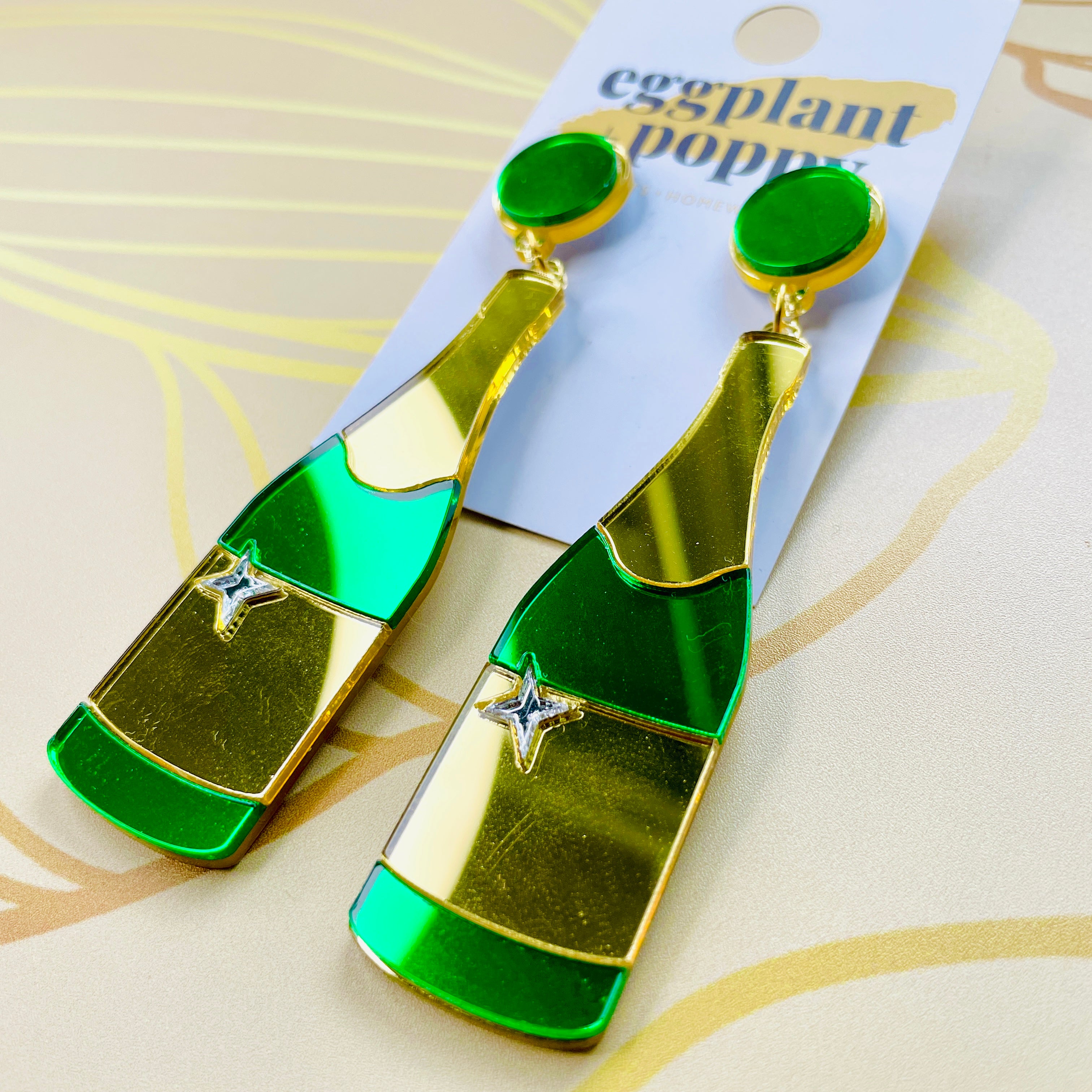 Champagne Mirror Earrings