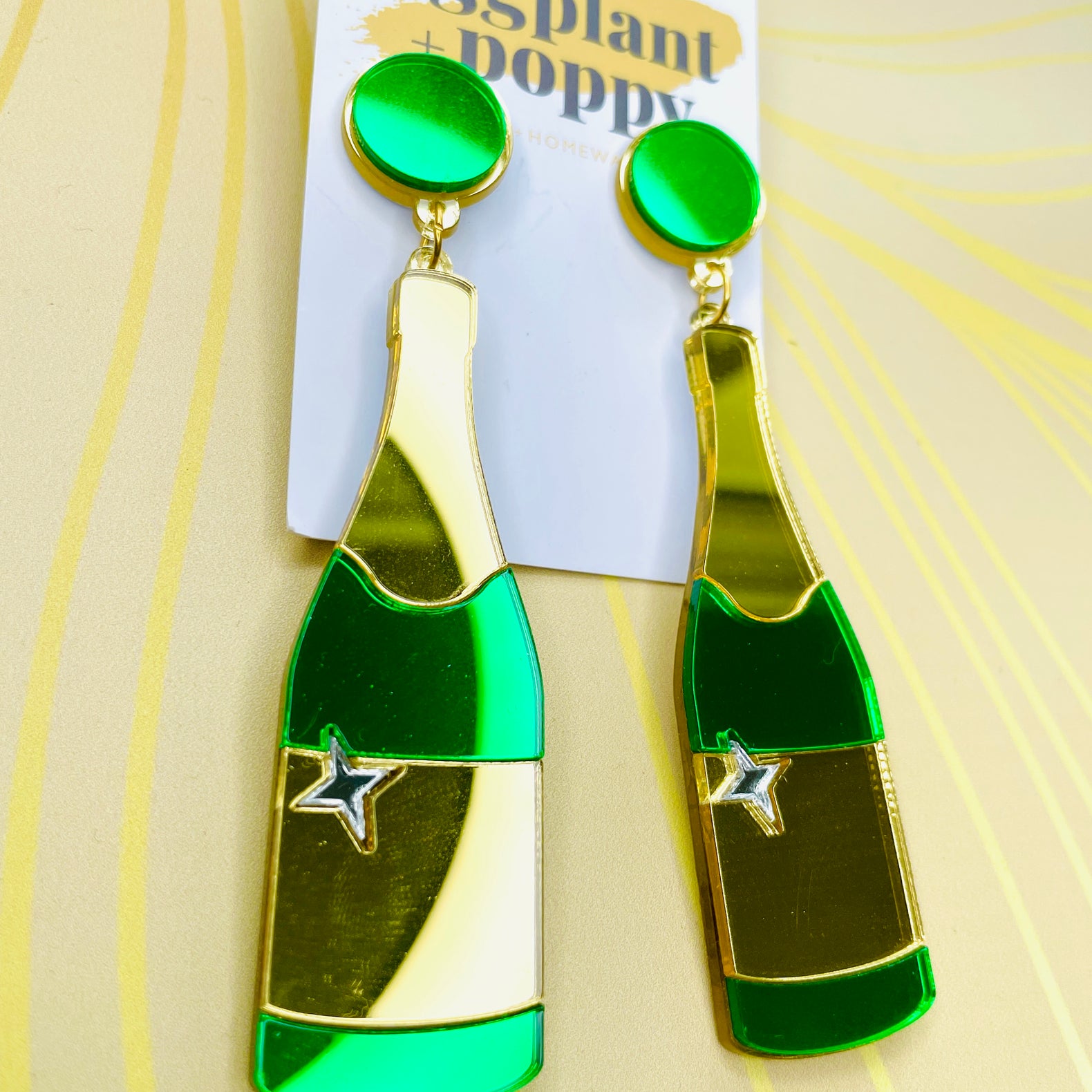 Champagne Mirror Earrings