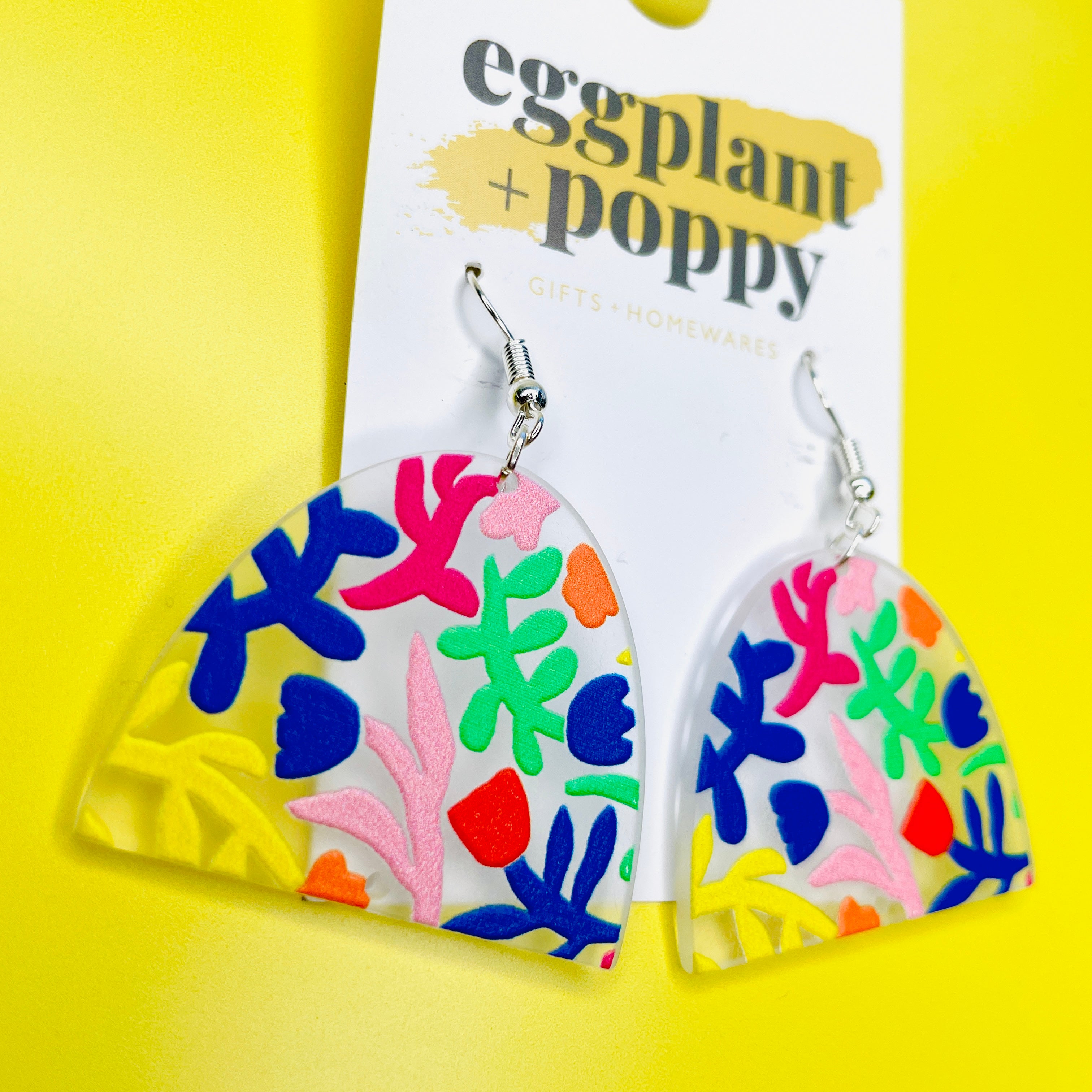 Art Earrings - Garden Rainbow