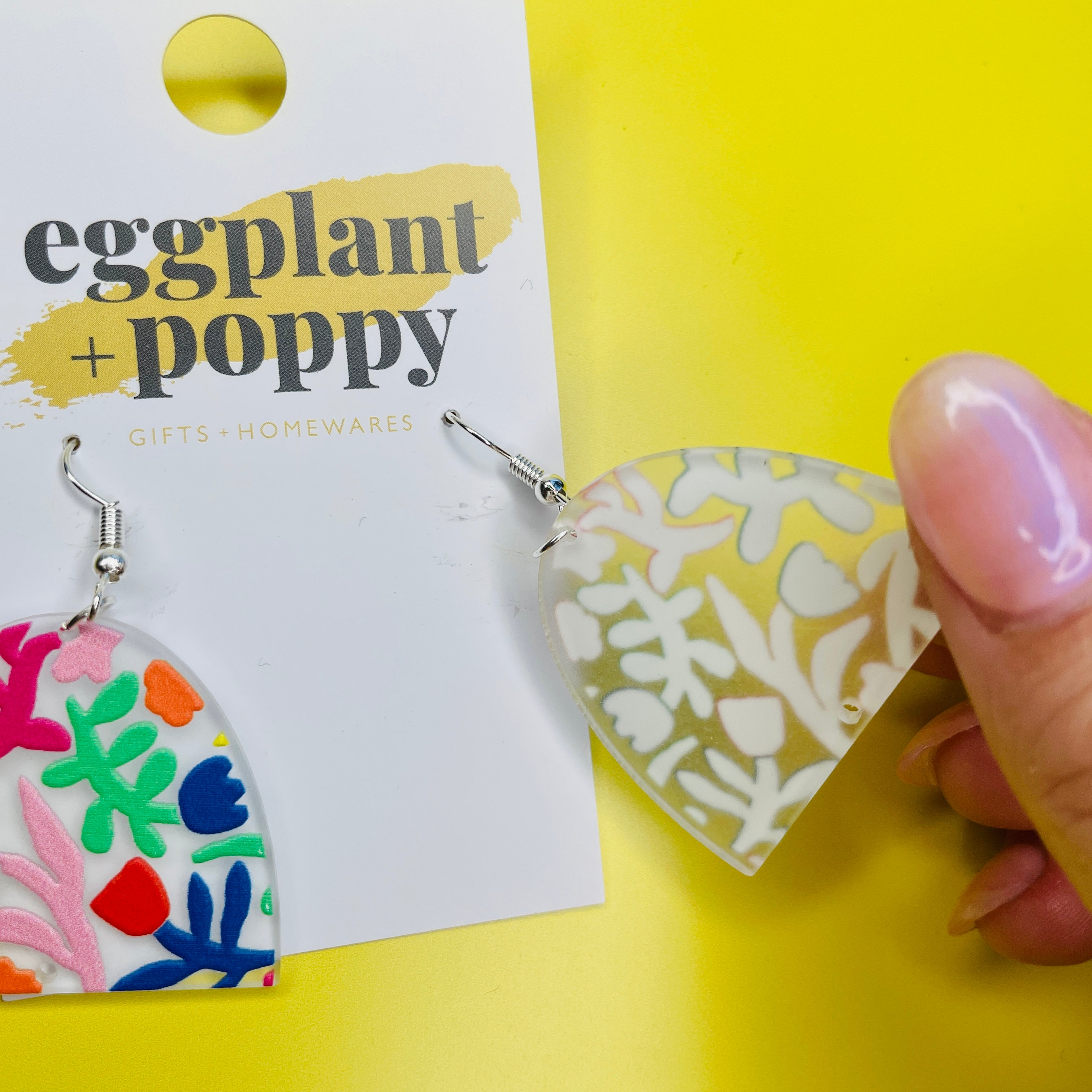 Art Earrings - Garden Rainbow
