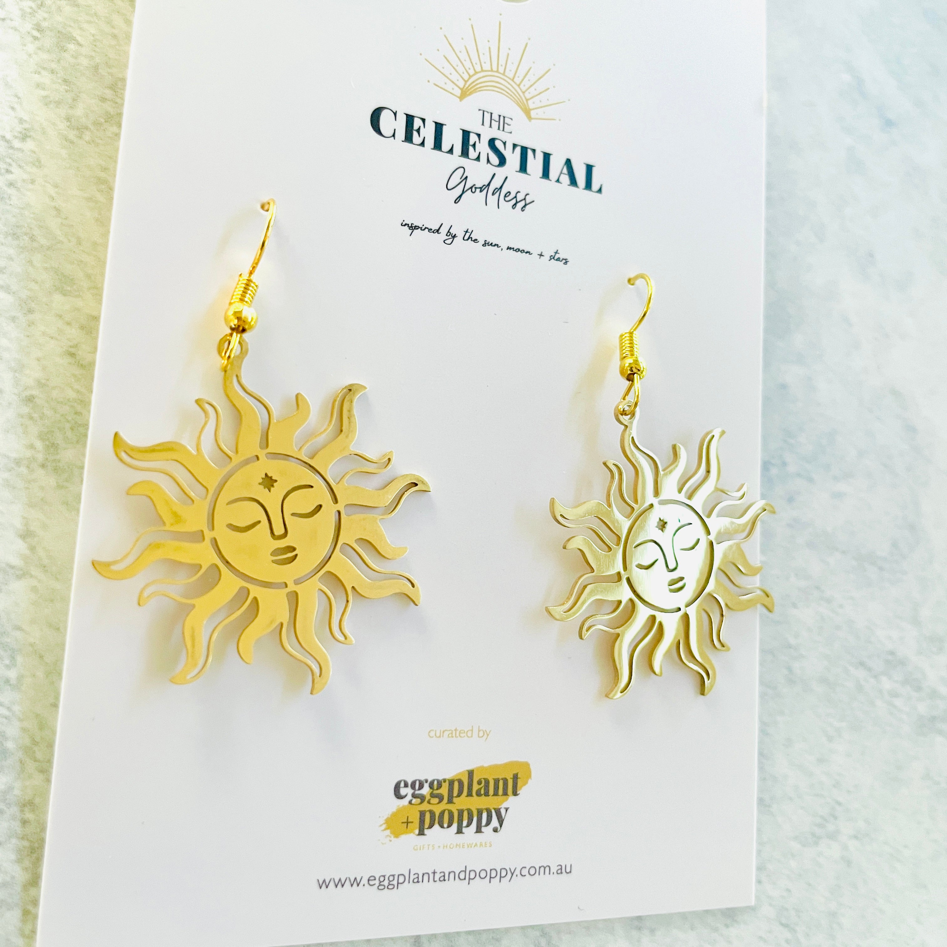 Sol Face Earrings