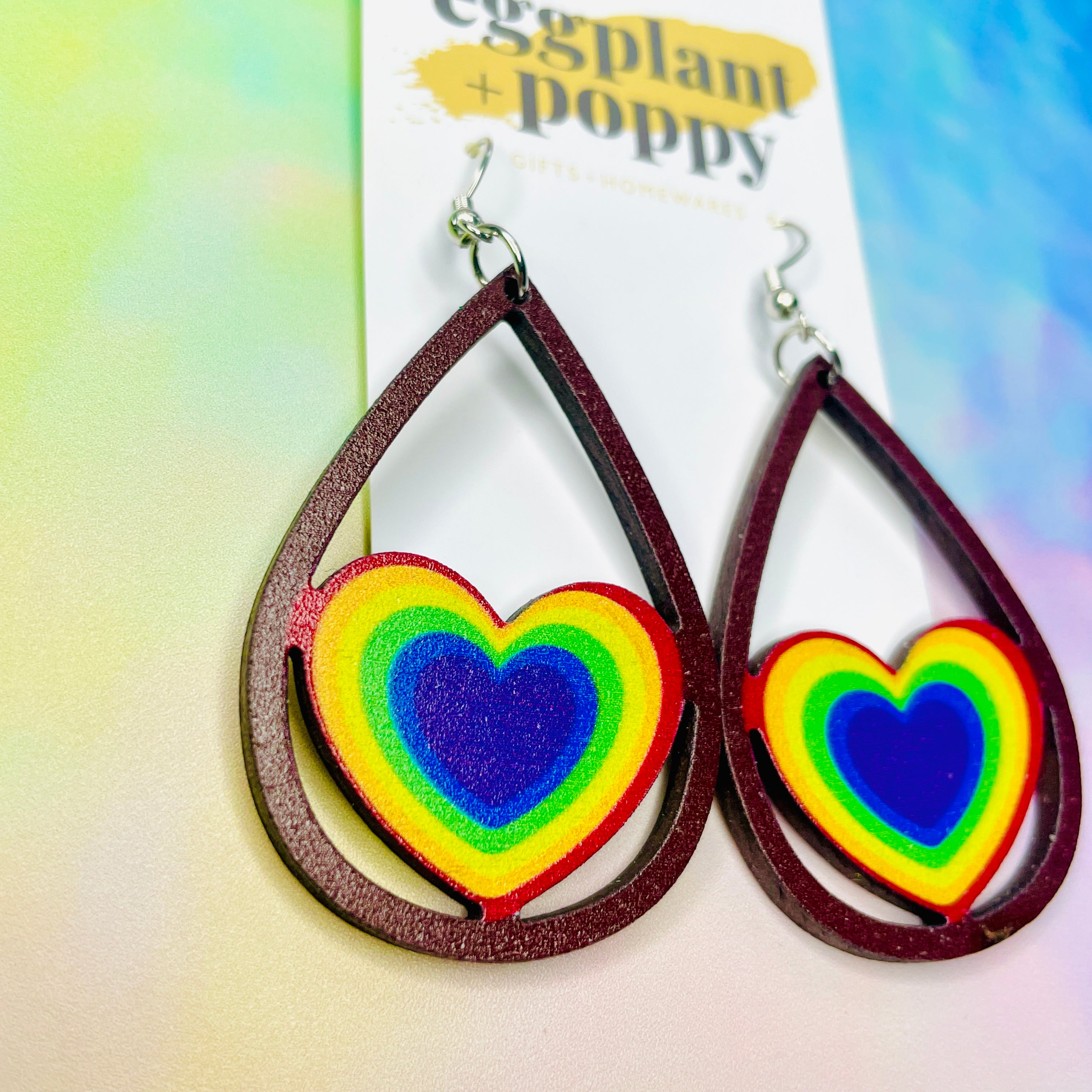 Pride Heart Earrings