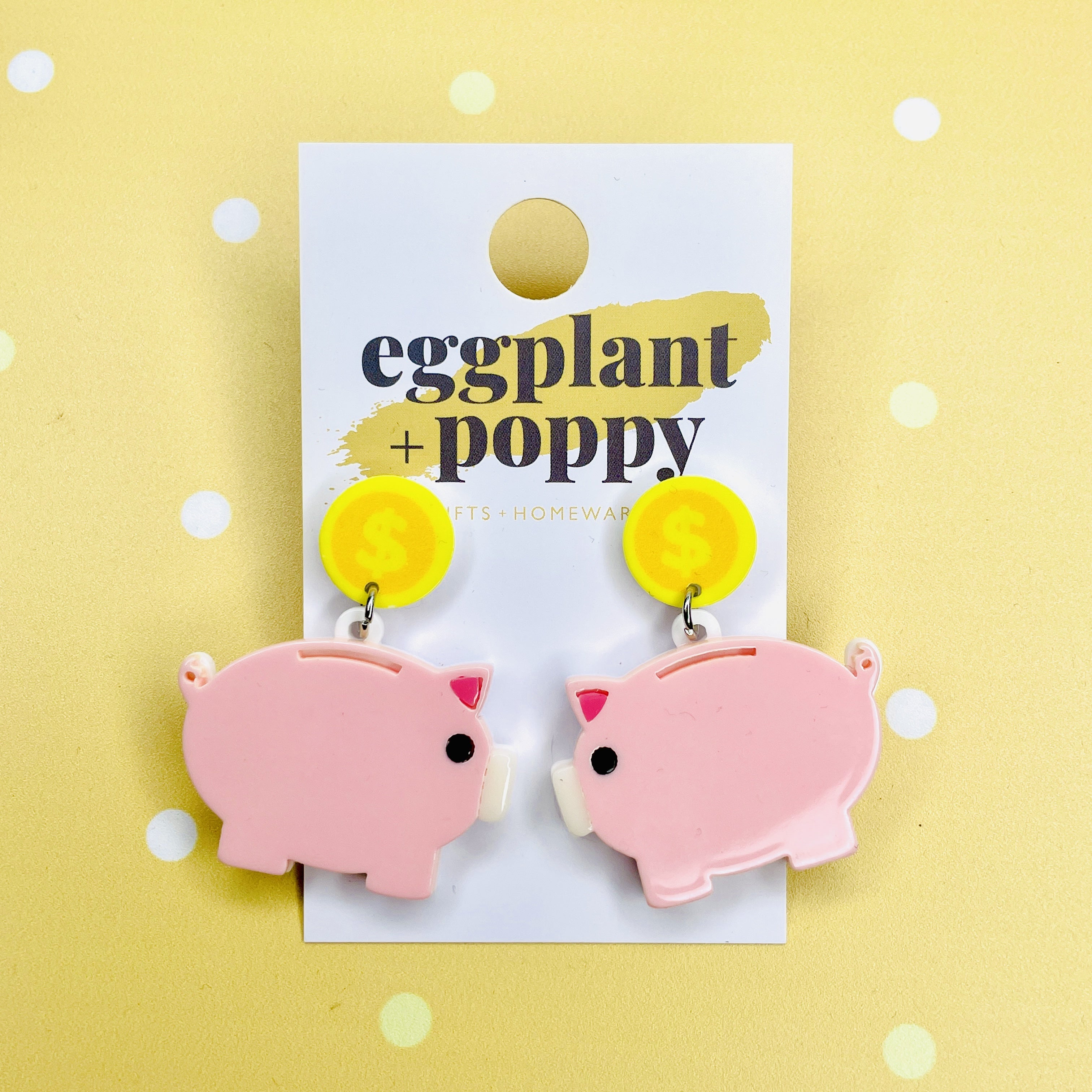 Piggy Bank Earrings