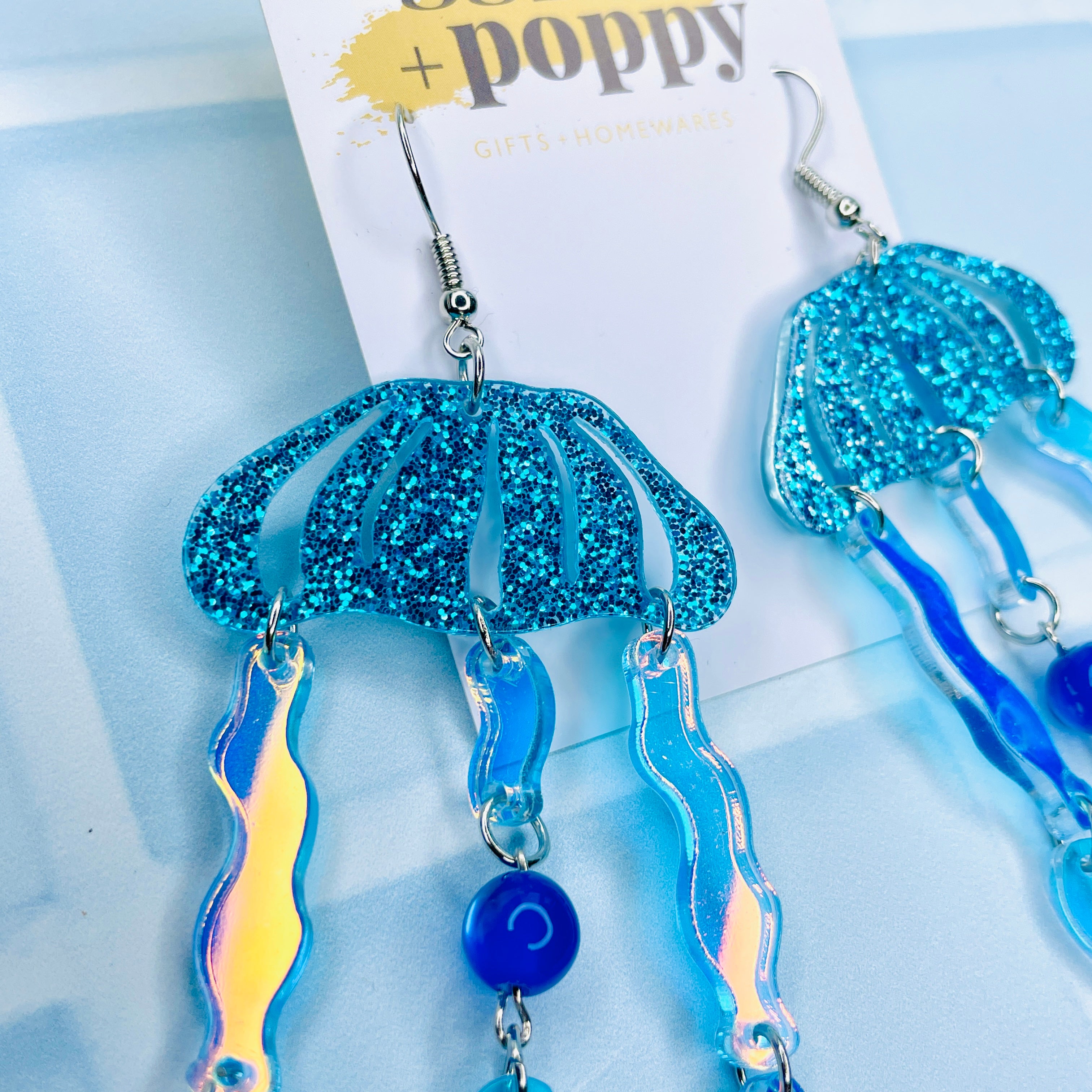 Blue Jellyfish Earrings
