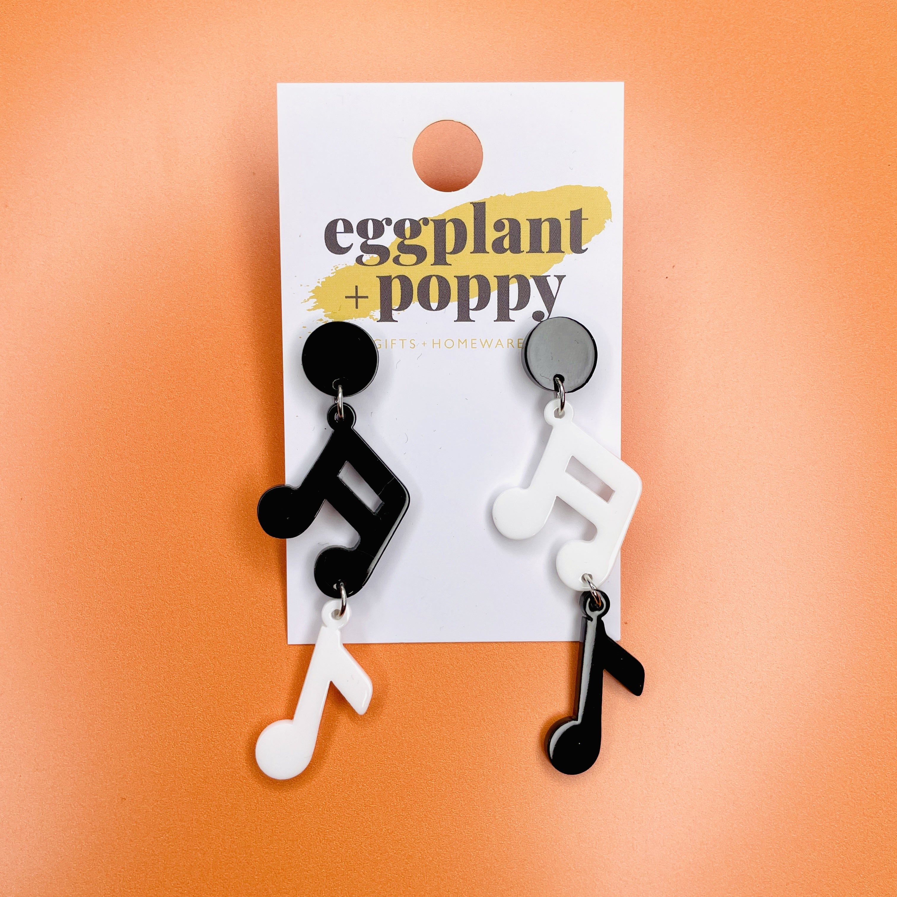 Black & White Music Earrings