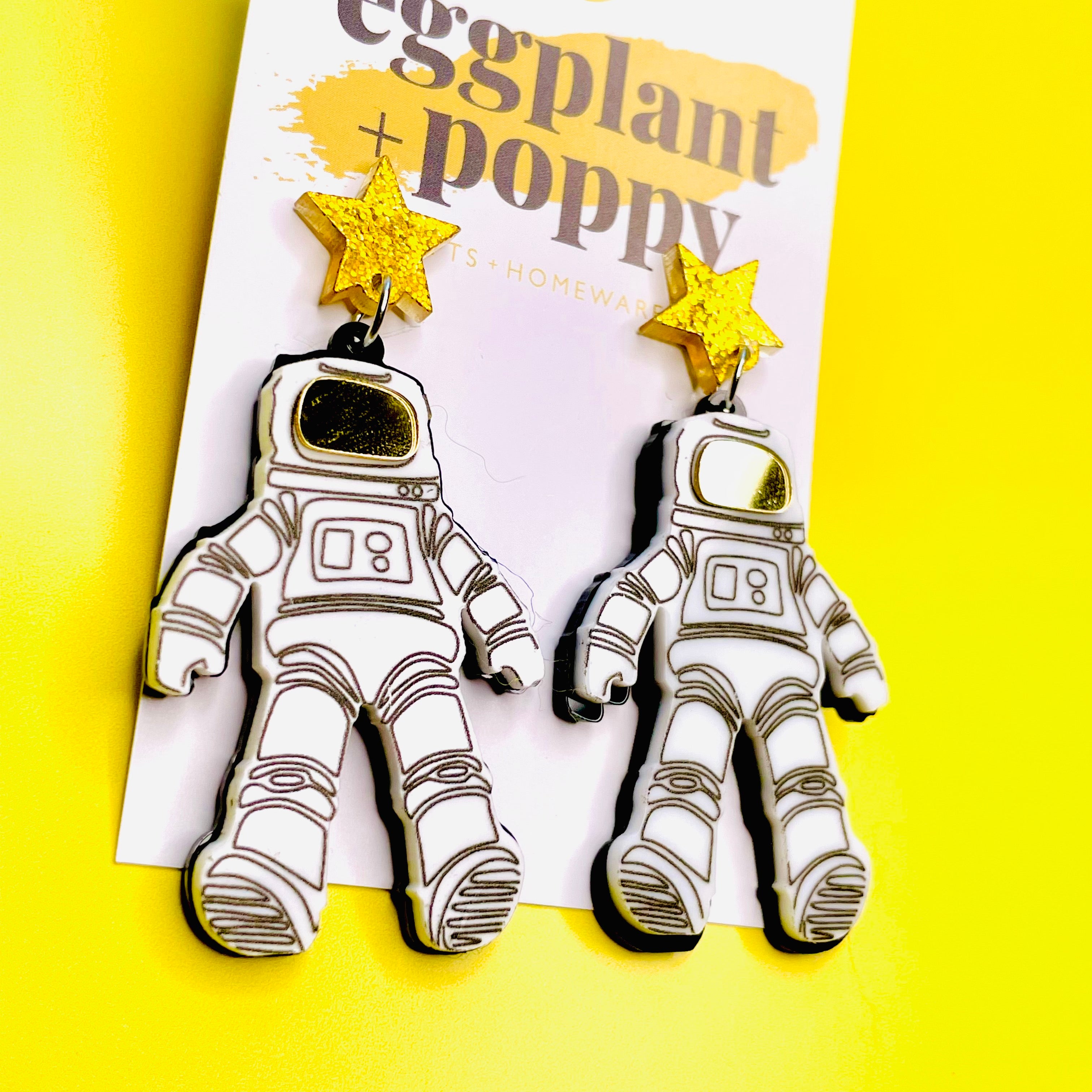 Space Man Earrings