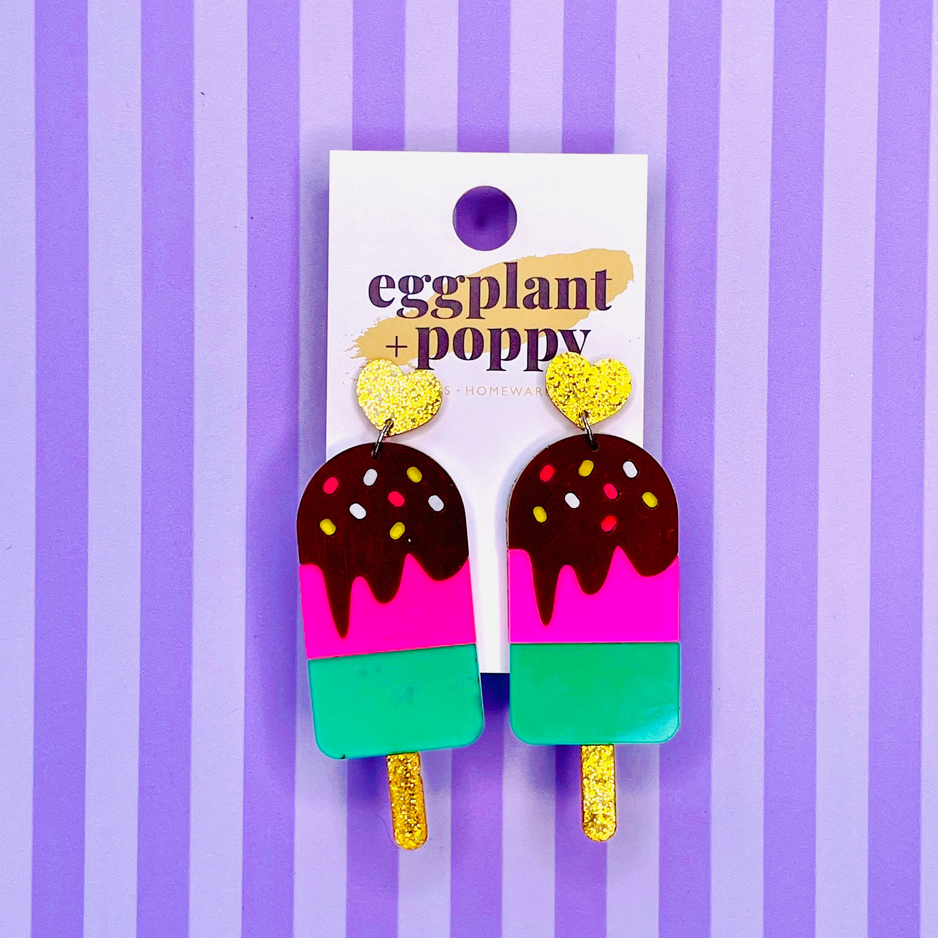 Colourful Paddle Pop Earrings