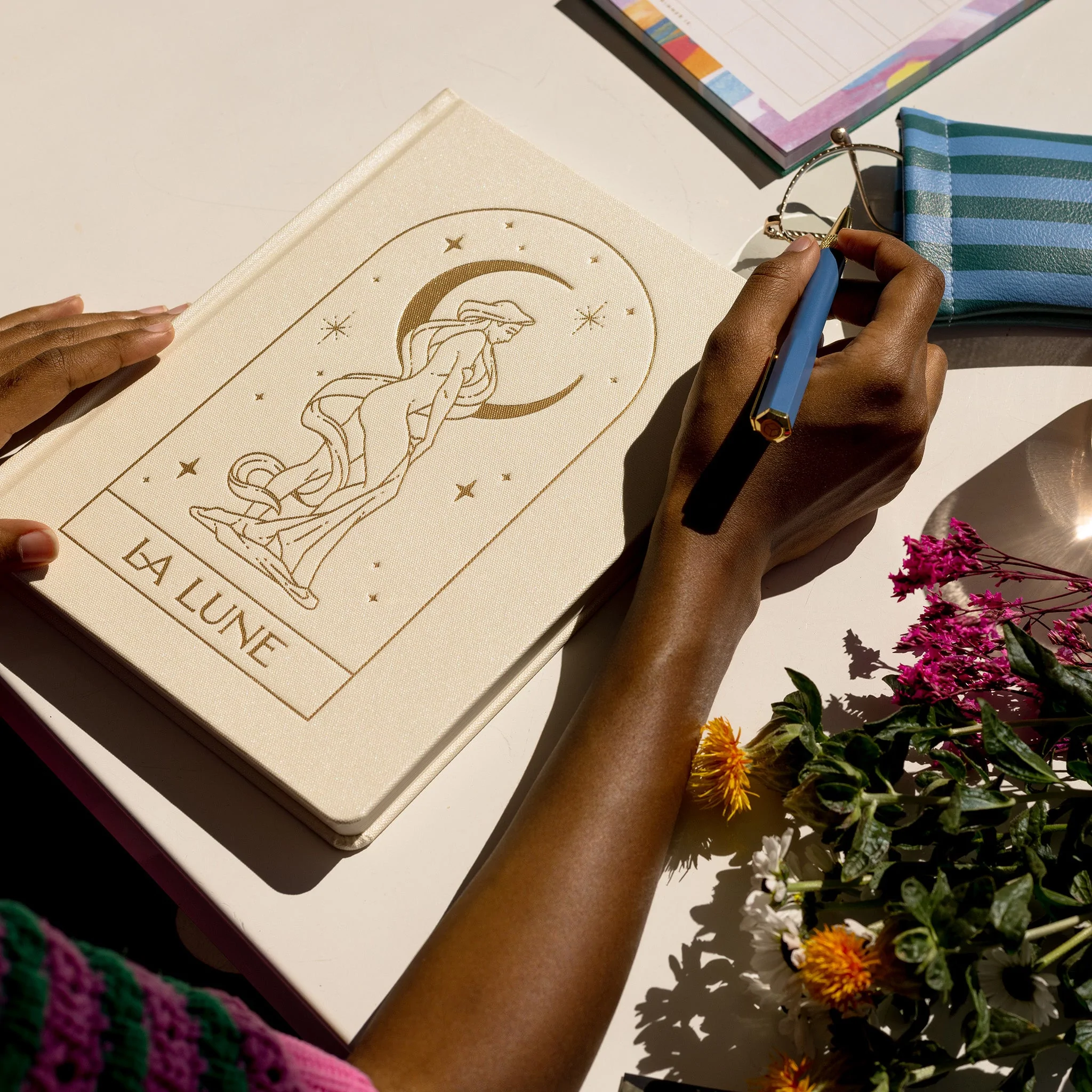 Jumbo Cloth Covered Journal - La Lune