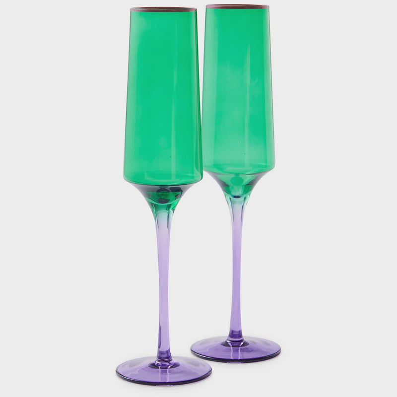 Jaded Champagne Glass- set of 2