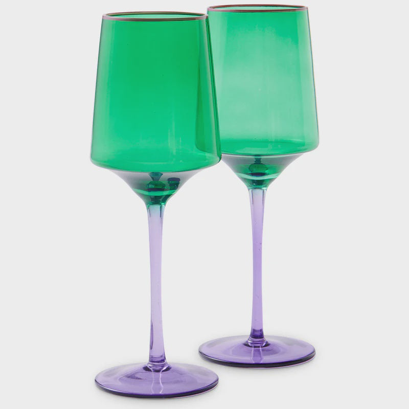 Jaded Vino Glass - set of 2