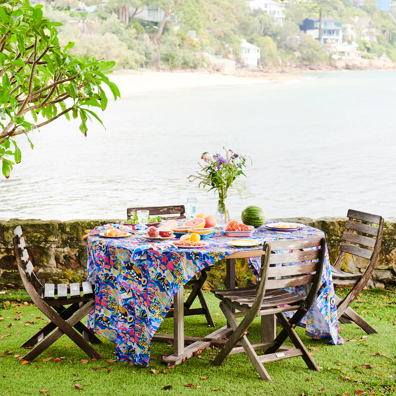 Linen Tablecloth - Kip&Co X Ken Done Barrier Reef Garden