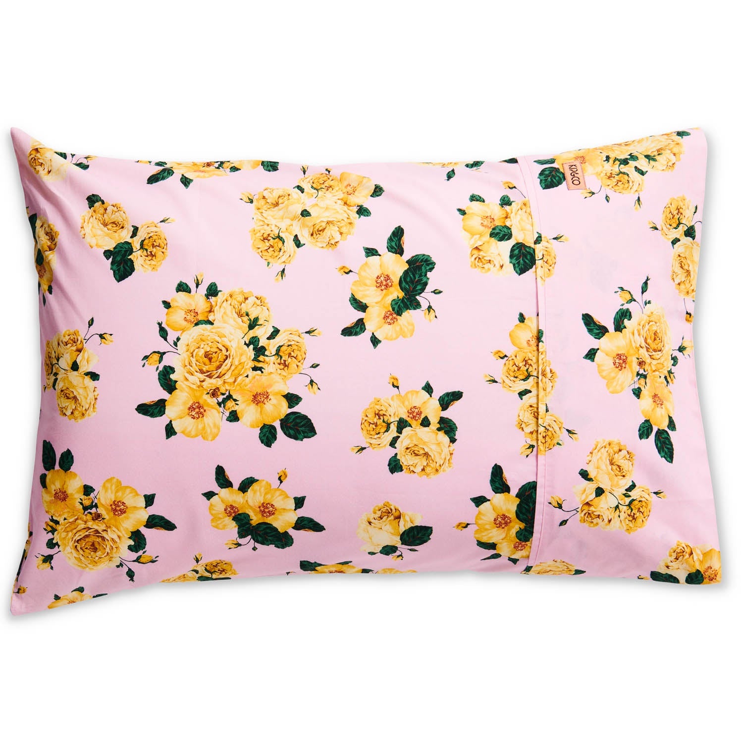Organic Cotton Pillowcases - Rosie Posie Yellow