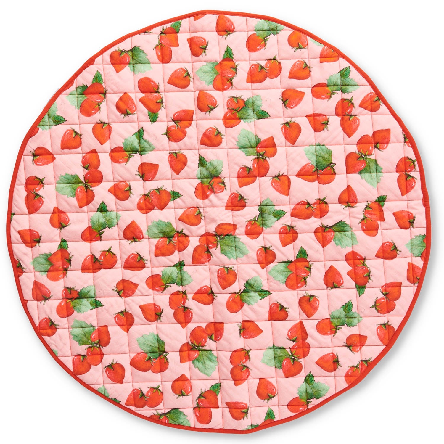 Quilted Play Mat - Strawberry Delight