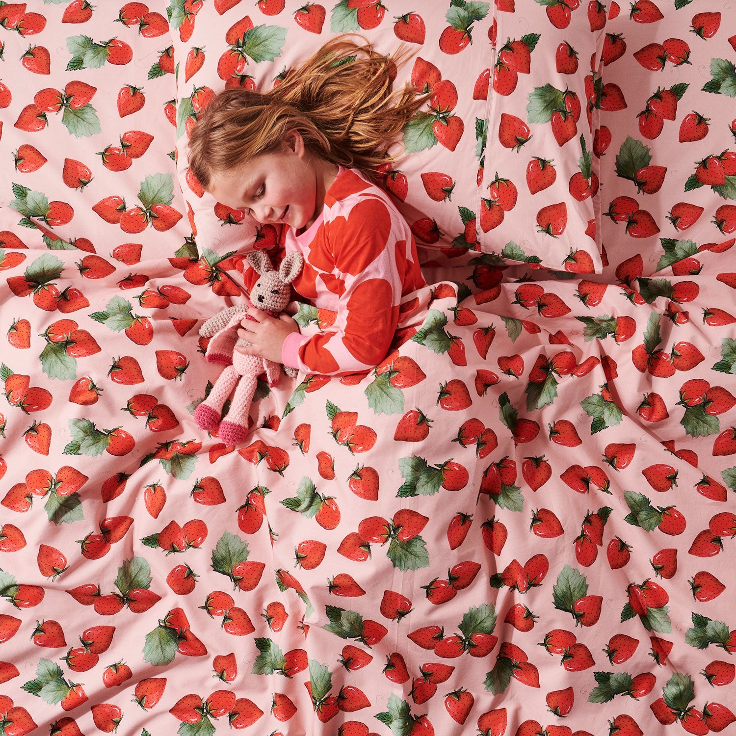 Organic Cotton Pillowcases - Strawberry Delight