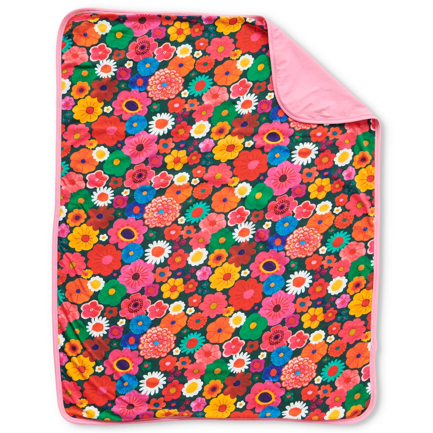 Organic Cotton Stroller Blanket - Flower Bed