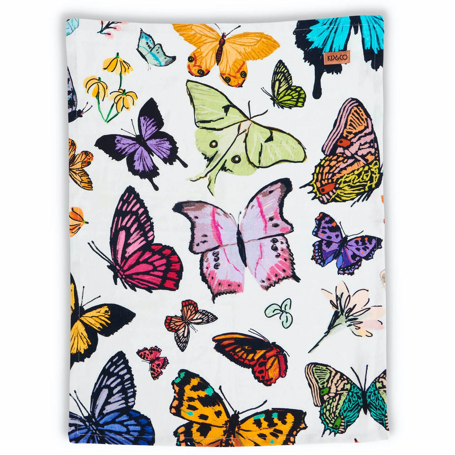 Linen Tea Towel - Butterfly Garden