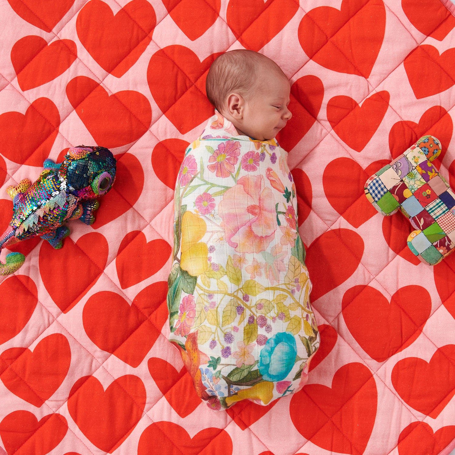 Quilted Play Mat - Big Hearted