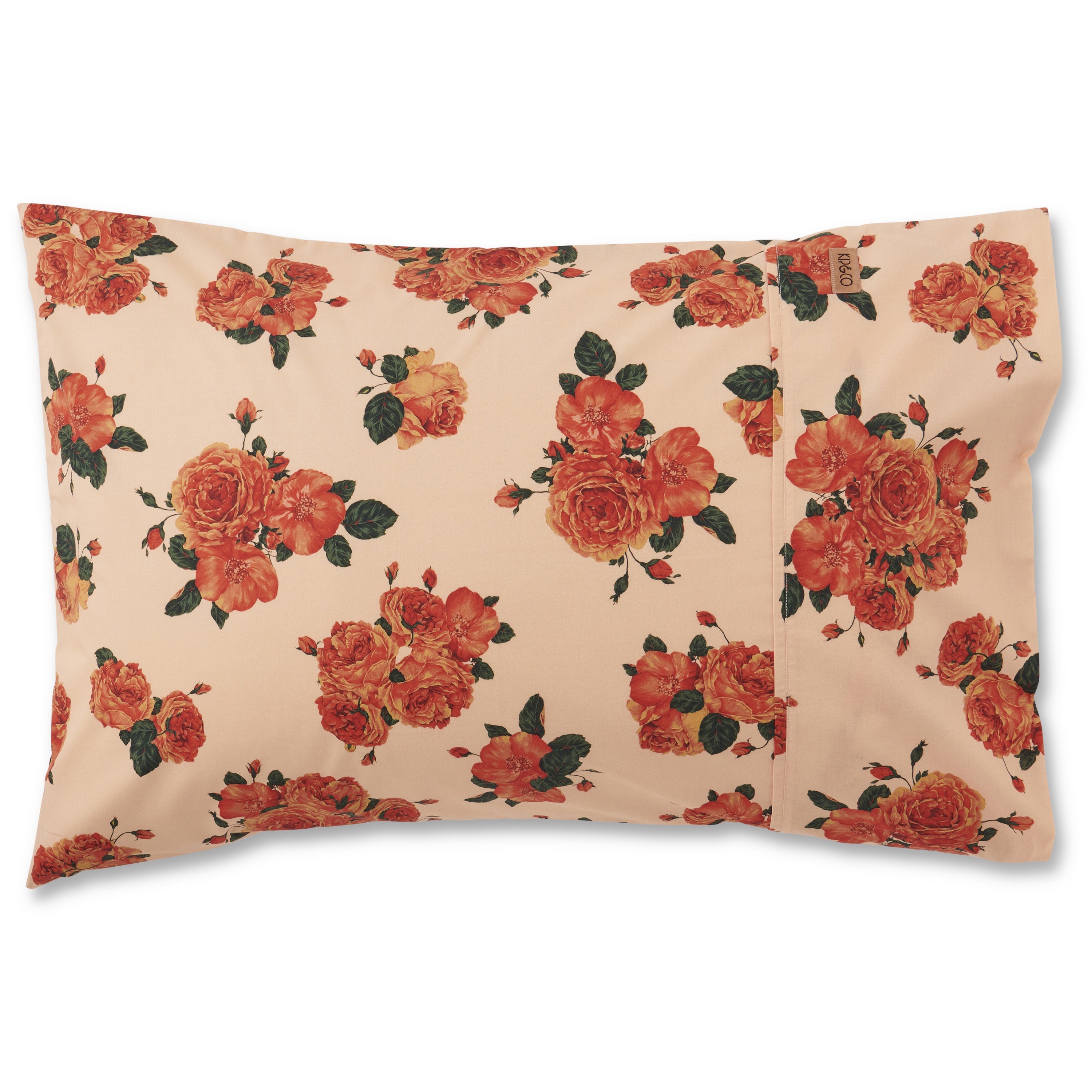 Organic Cotton Pillowcases - Rosie Posie Red