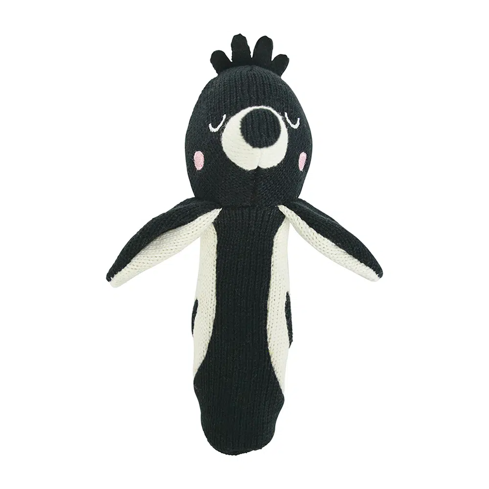 Knit Rattle - Magpie