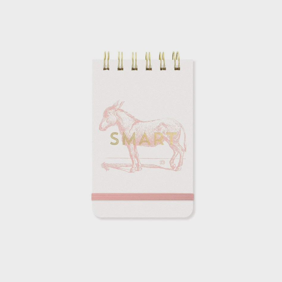 Notepad - Smart Donkey – Eggplant & Poppy ~ Unique + Quirky Gifts