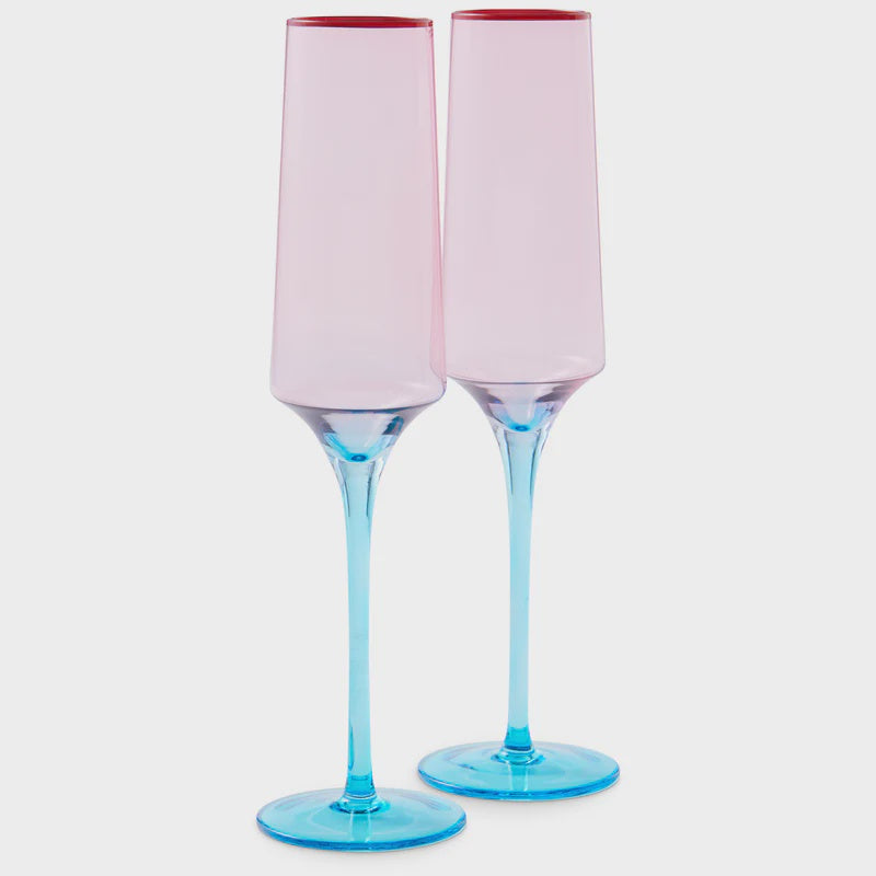 Rose with a Twist Champagne Glass - set of 2