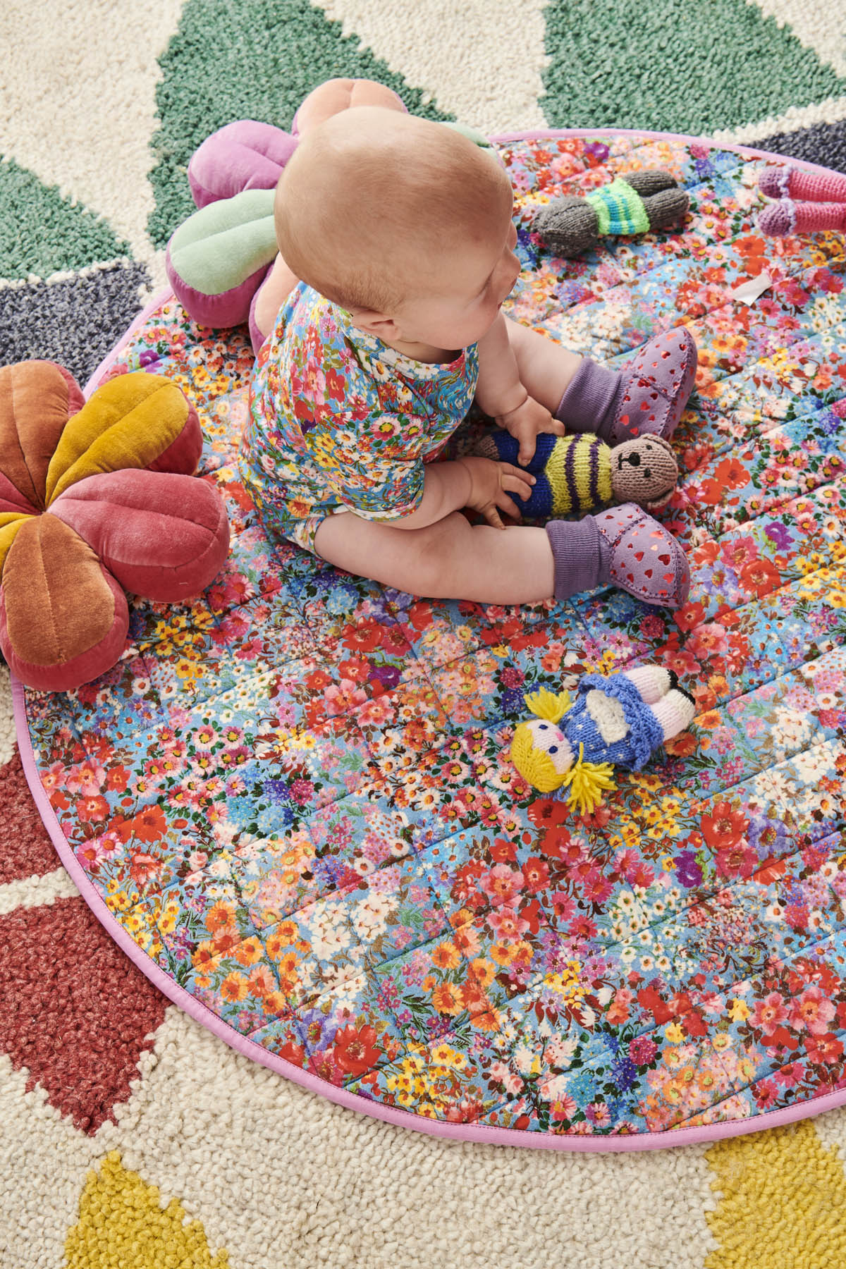Quilted Play Mat - Forever Floral