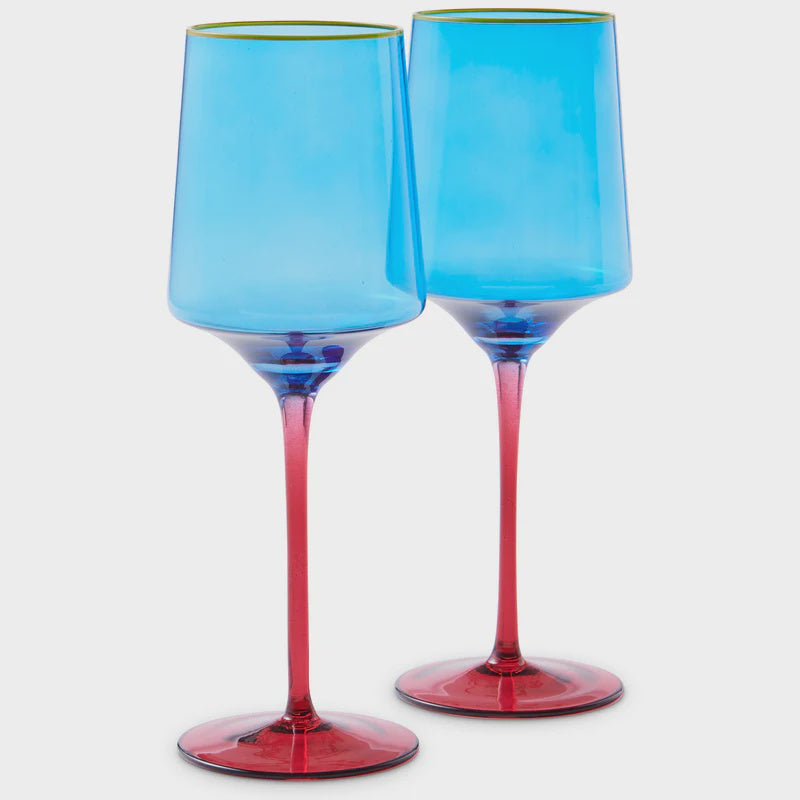 Sapphire Delight Vino Glass - set of 2