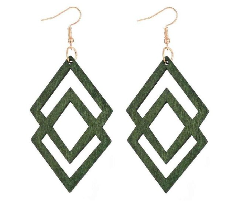 Wooden Hollow Earrings