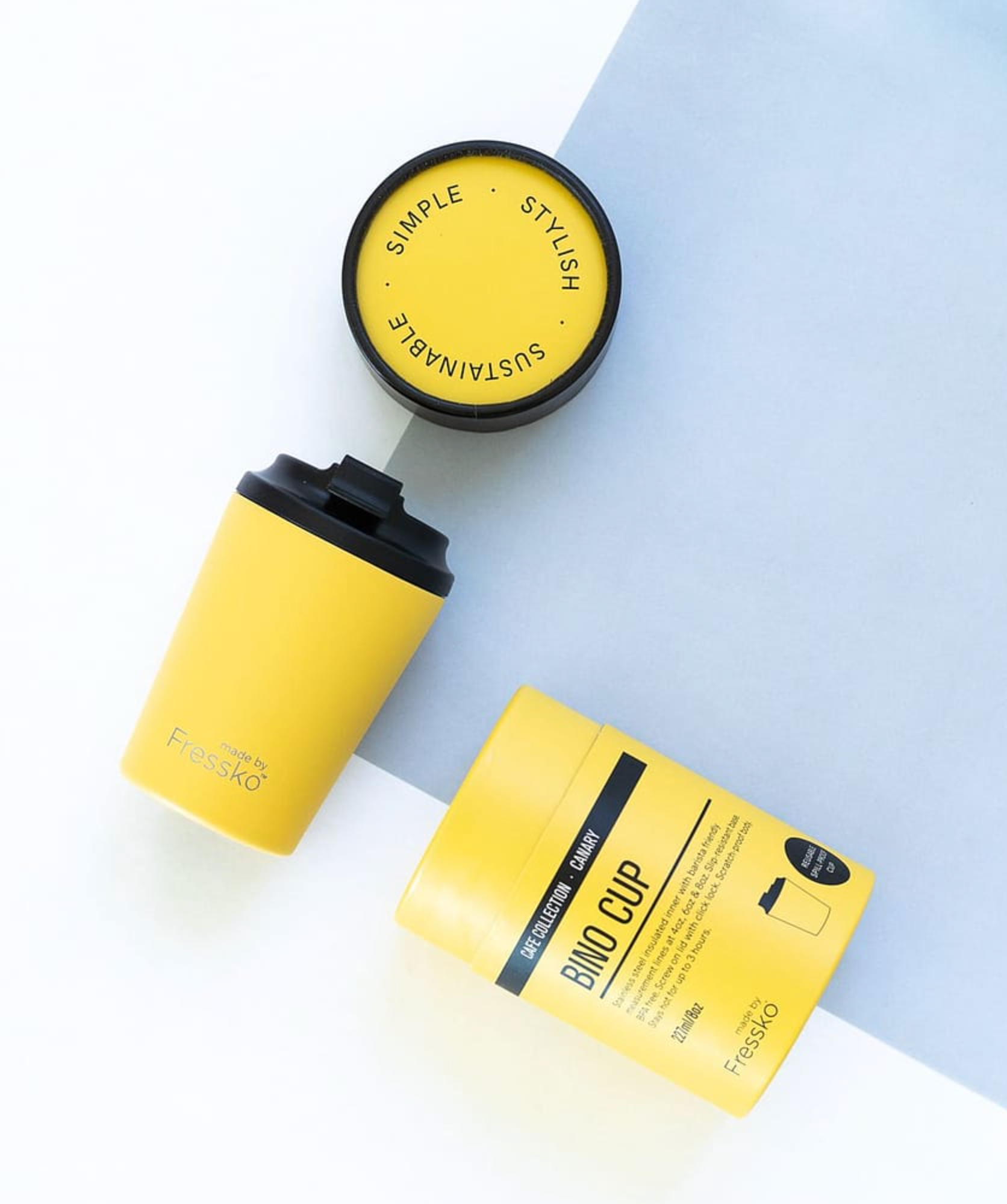 Bino Coffee Cup - 8oz Canary Yellow