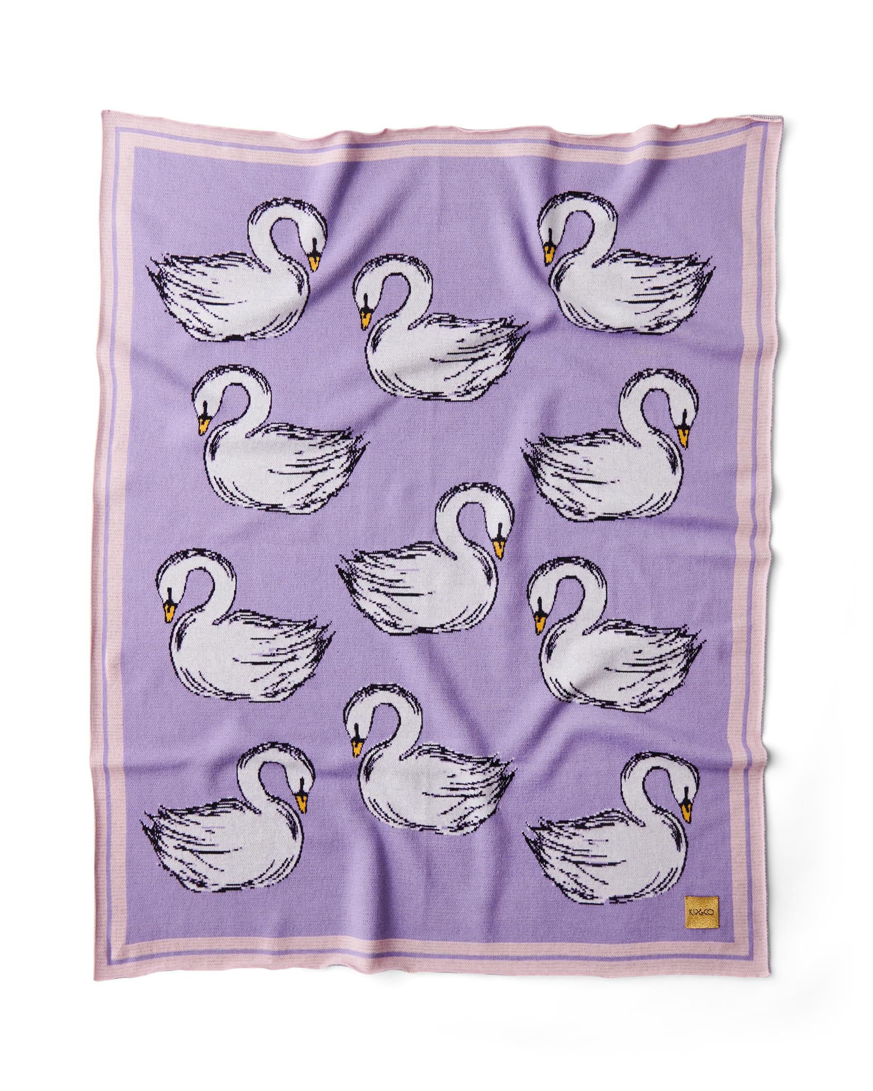 Knitted Blanket - Swan Lake
