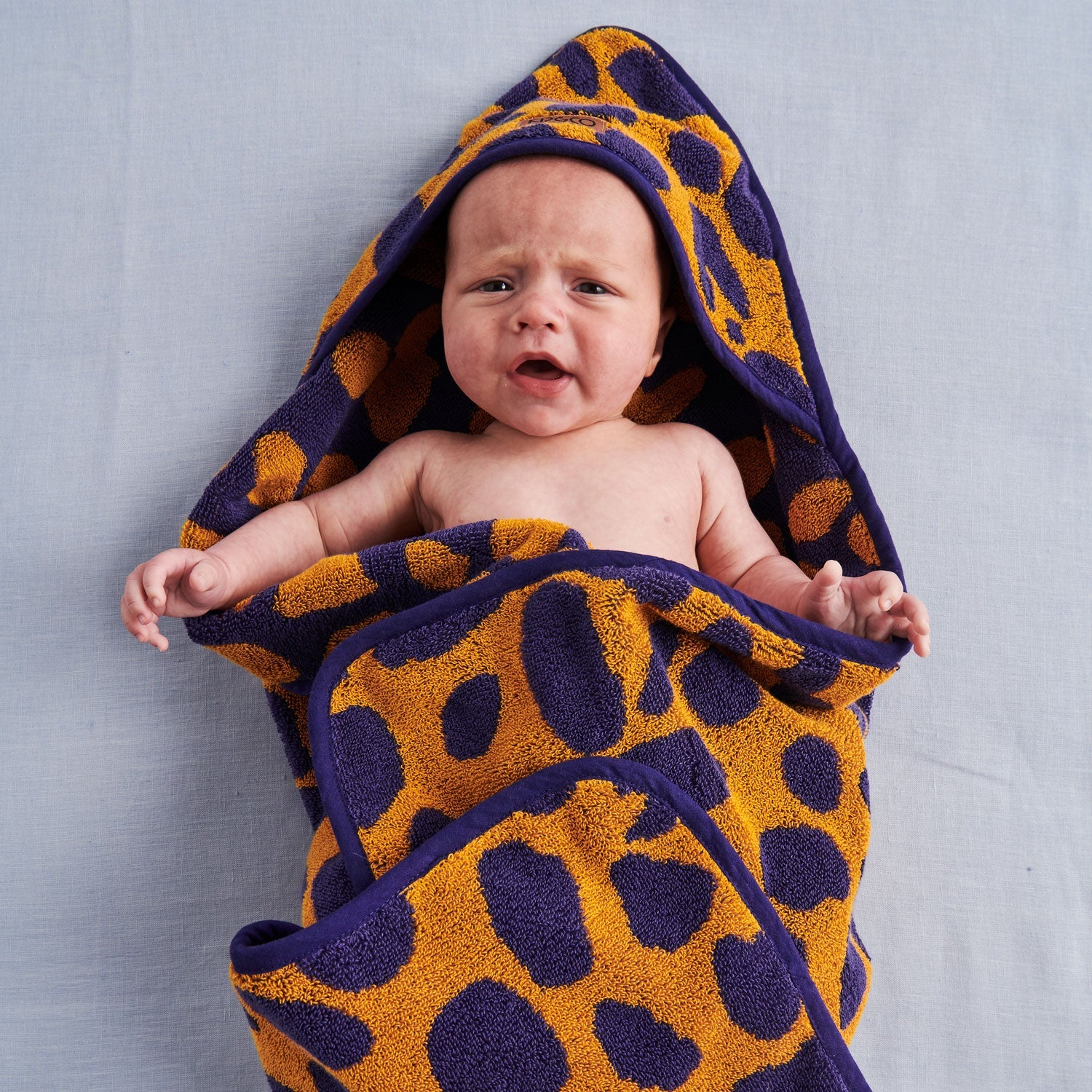 Terry Baby Towel - Puddles Of Blue