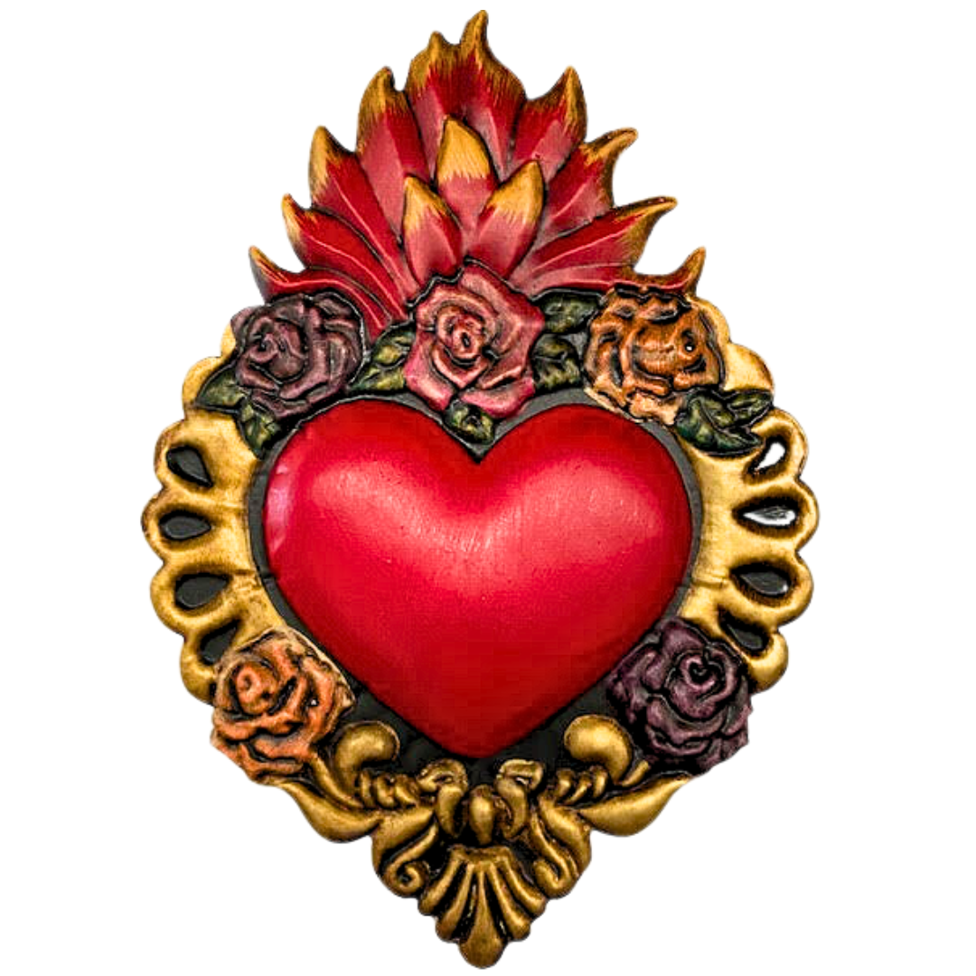 Tin Red Heart Wall Hanging