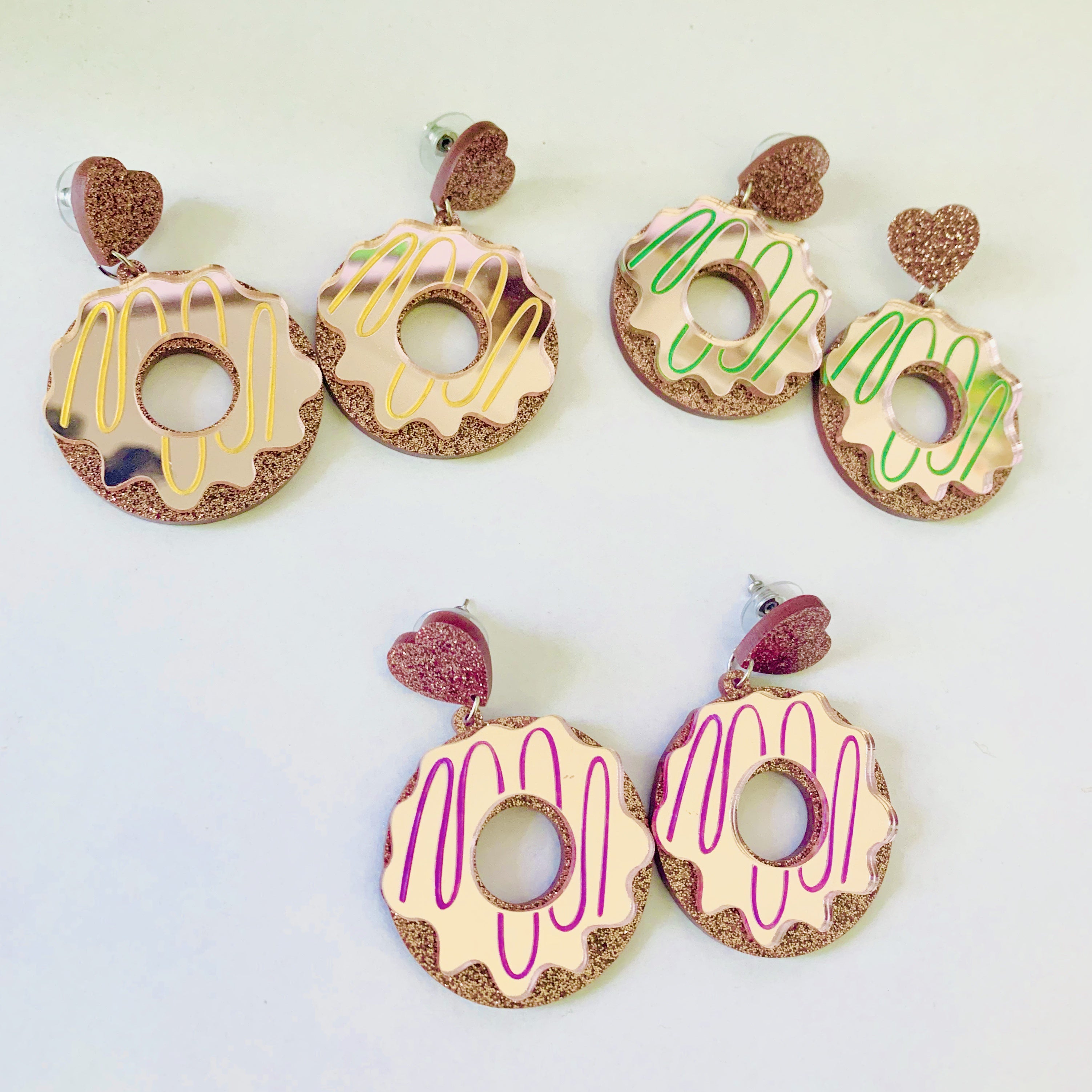Glitter Donut Earrings