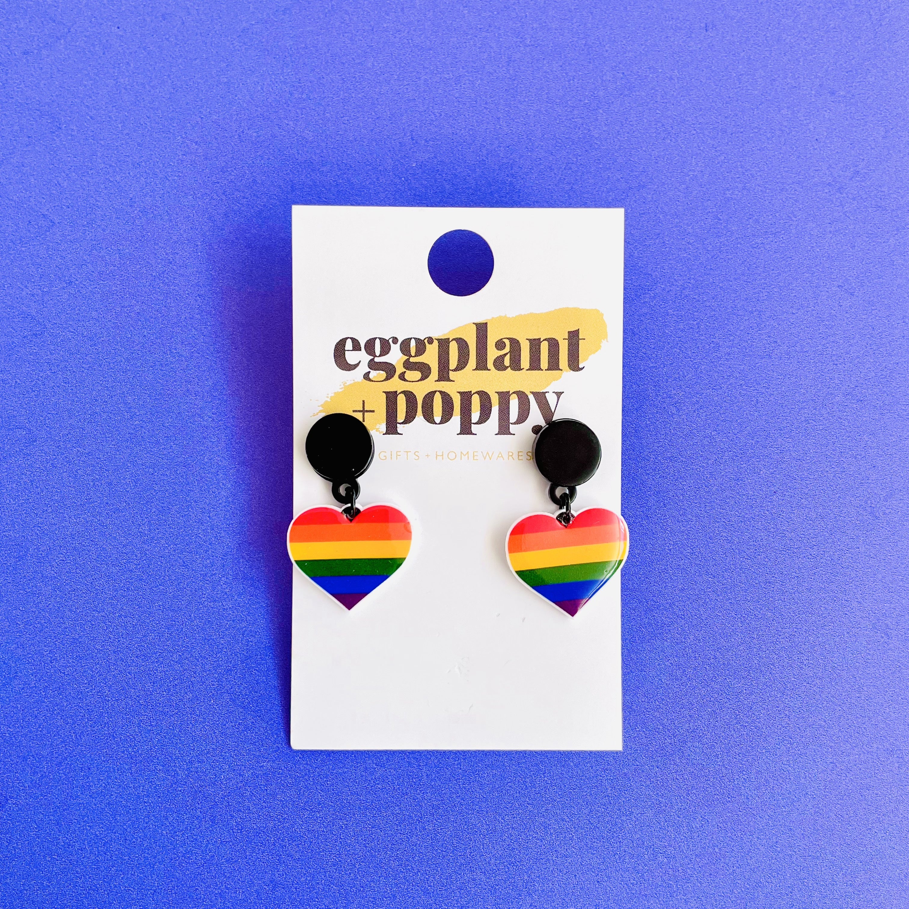 Rainbow Heart Earrings