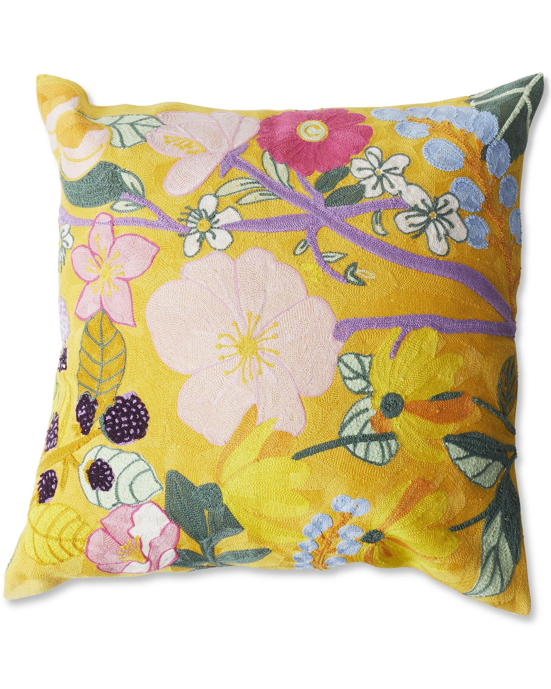Cushion - Abundance Marigold Embroidery