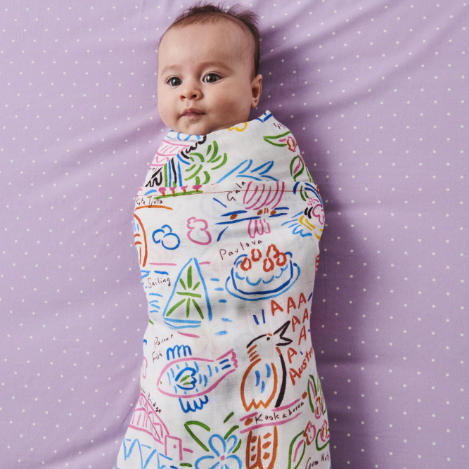 Bamboo Swaddle - Ken Done Animals & Icons