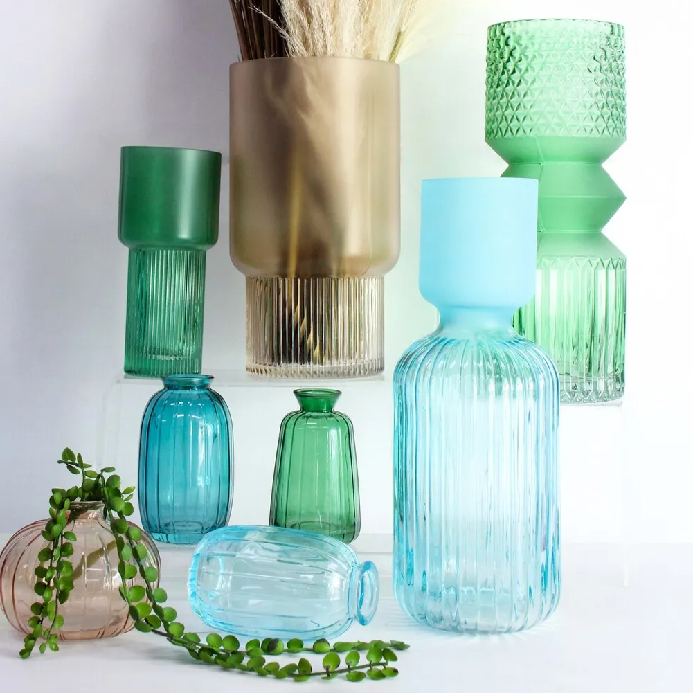 Glass Bud Vase - Sea Salt