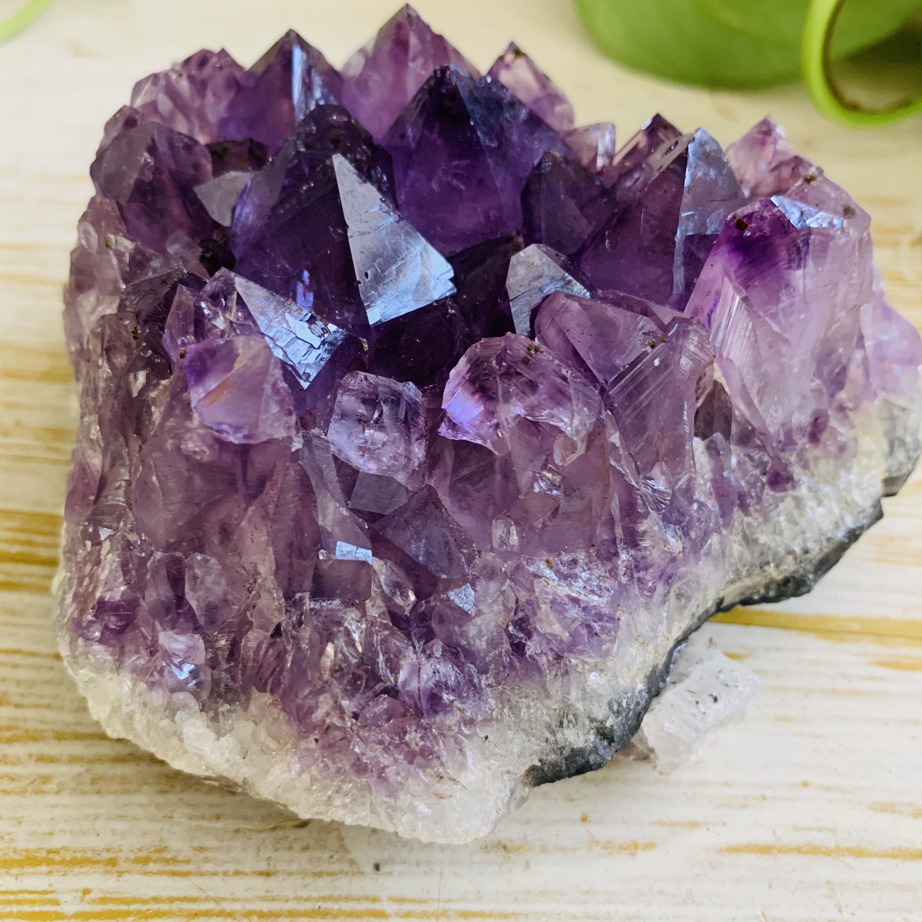 Amethyst Large Cluster With Clear Quartz