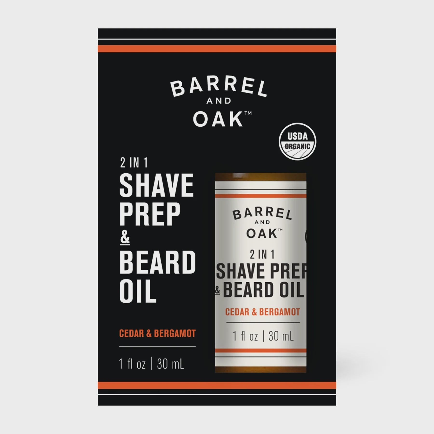 2 in 1 Shave Prep & Beard Oil - Cedar & Bergamot