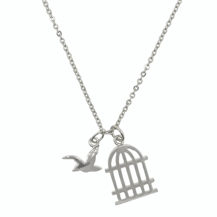 Necklace - Bird & Cage
