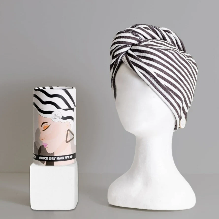 Quick Dry Hair Wrap - Black