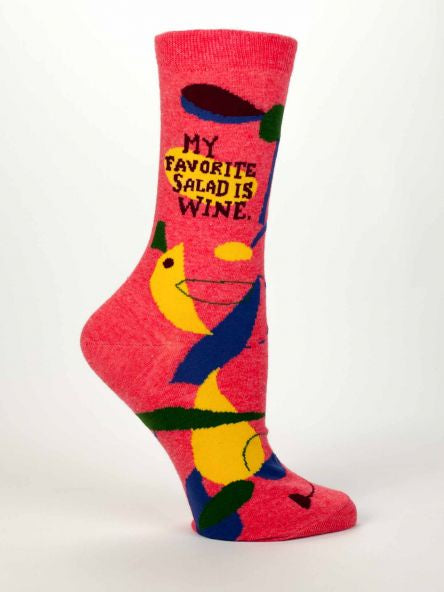 Women's Socks - Favorite Salad Is Wine