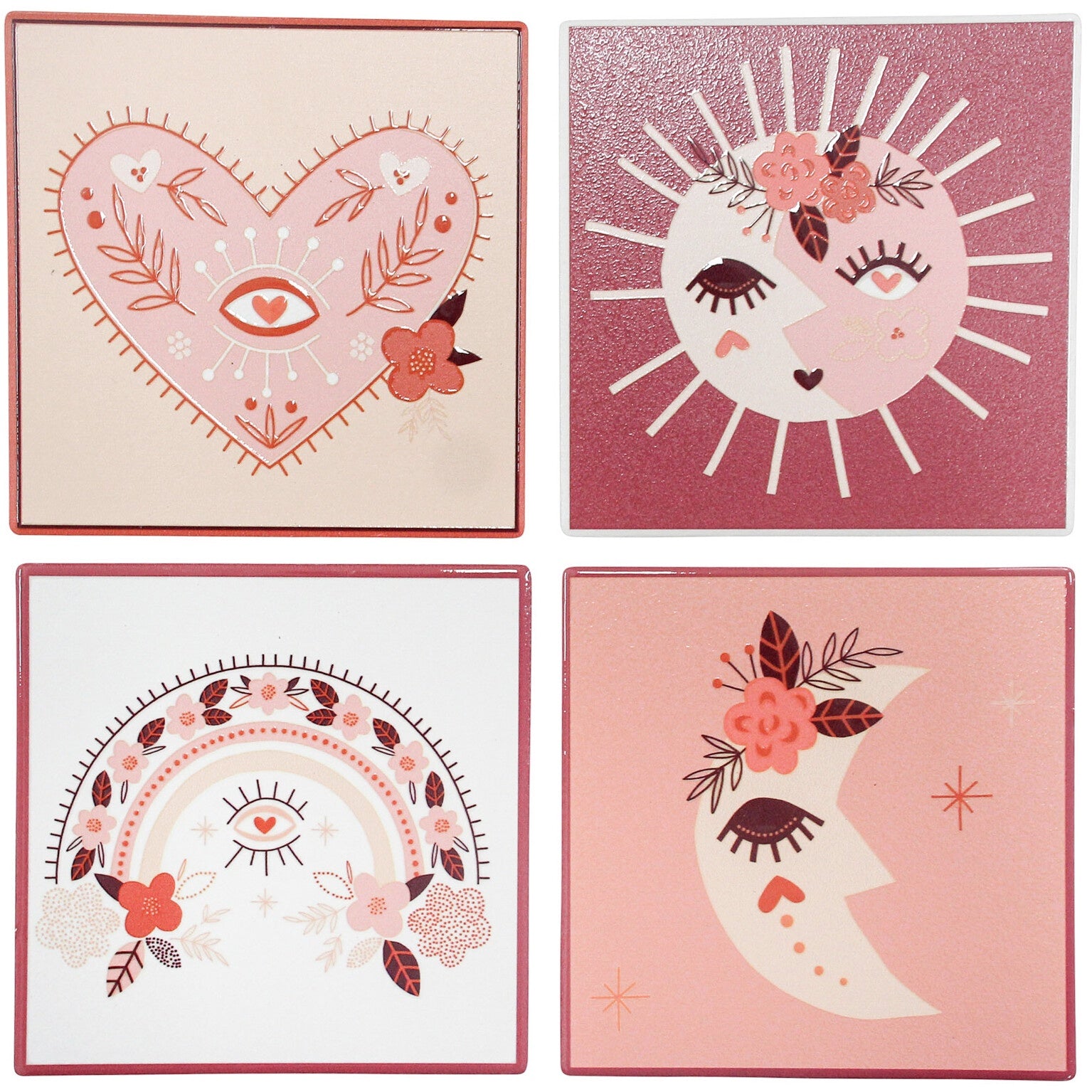 Ceramic Coasters - Moon & Stars