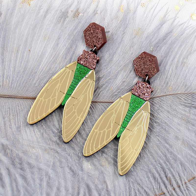 Large Cicada Earrings