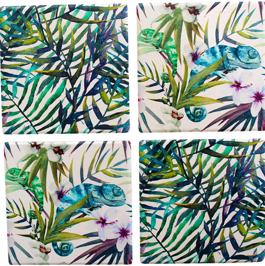 Ceramic Coasters - Chameleon