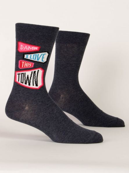 Men's Socks - Damn I Love This Town