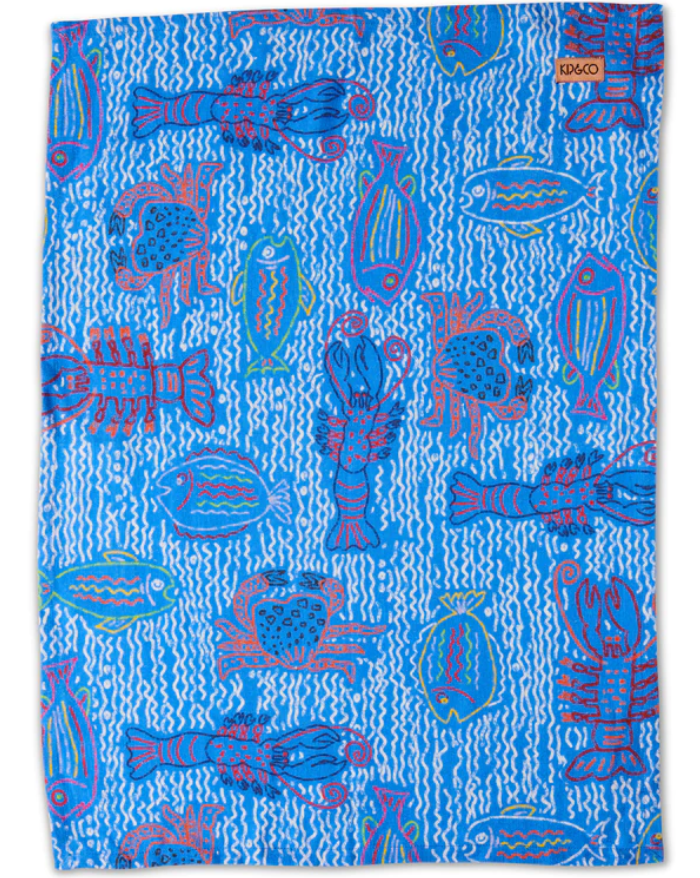 Linen Tea Towel - The Deep Blue