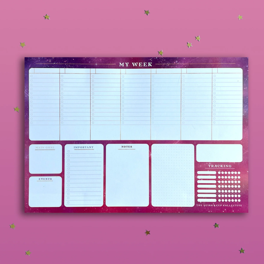 Desktop Weekly Planner Notepad