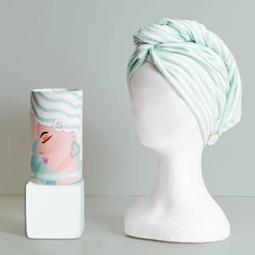 Quick Dry Hair Wrap - Duck Egg